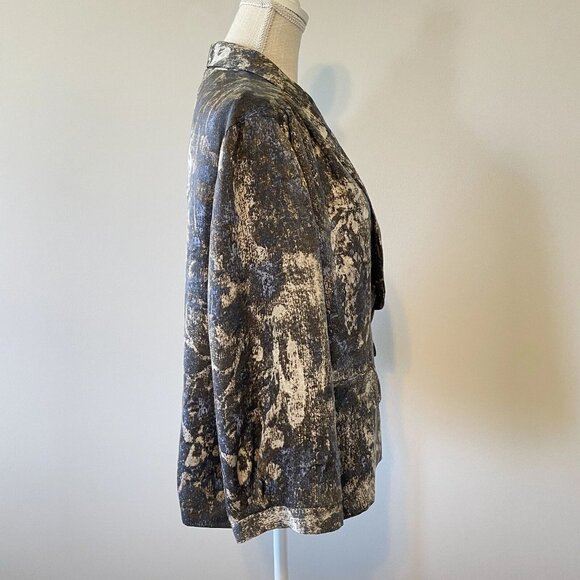 Coldwater Creek Blazer Size Large (14/16) Abstract Print Capsule Workwear Artsy - Picture 2 of 5